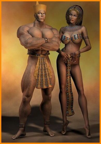 Préhistoire - Couple égyptiens sexy