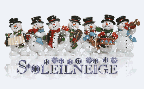 Bannière décoration - Bonhommes de neige musiciens