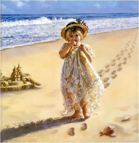 Enfant Fillette - Au pas de sable