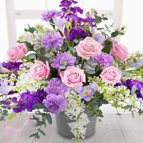 Fleurs - Pot de fleurs teinte de rose