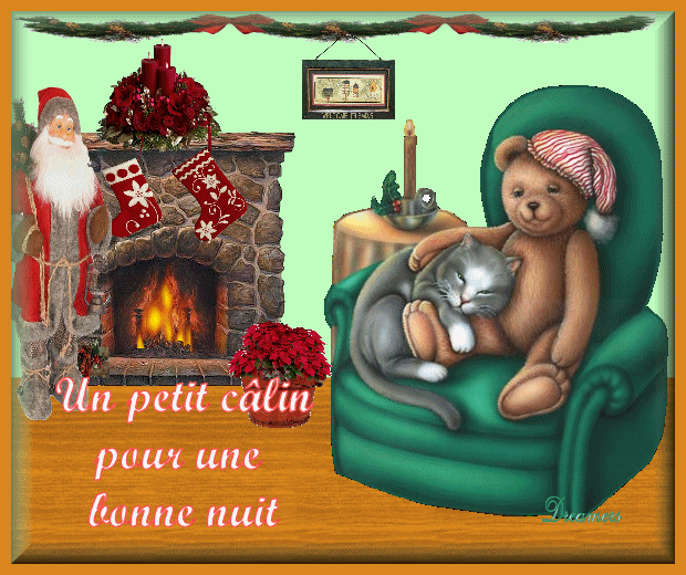 Bonne Nuit - Petit Câlin - Ours Chat au foyer