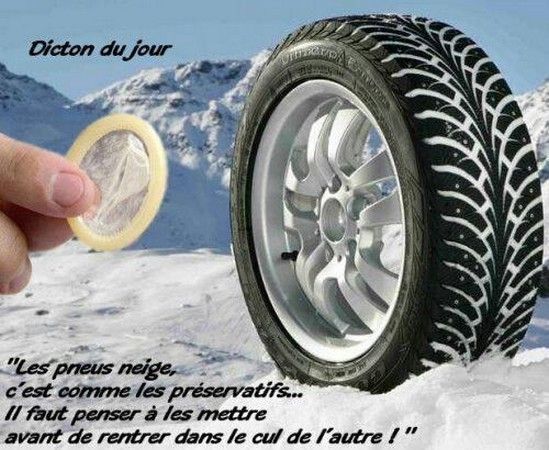 Humour - Pneus neige