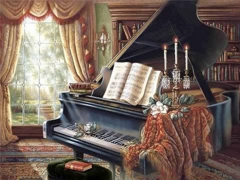 Musique - Piano à queue noir