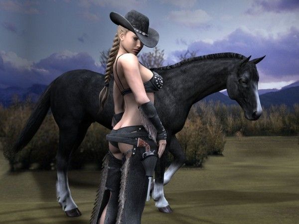 Western Style - Cheval noir
