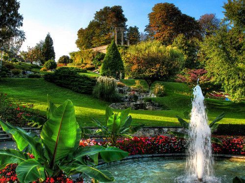 Fontaine d'Eau - Parc de l'Esplanade à Nyon en Suisse