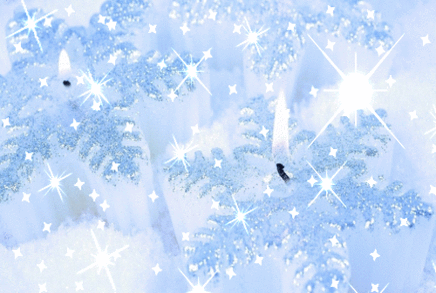 Arrière plan bleu - Neige, bougies