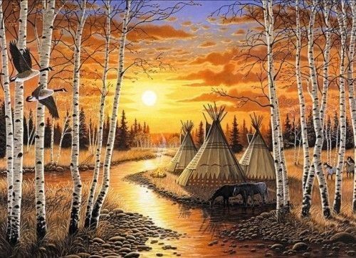 Autochtones Amérindiens - Tentes sous le soleil