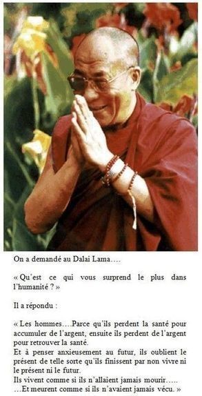 Message réflexion - Dalai Lama sur la vie