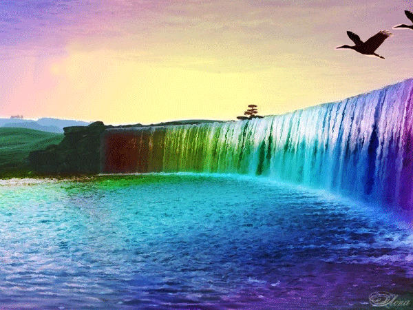 Arc-en-ciel - Chutes d'eau multicolores