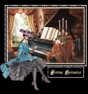Bonne semaine - Femme au piano
