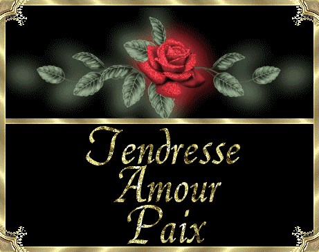 Bannière - Rose, Tendresse, Amour, Paix