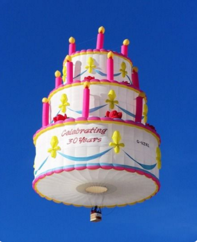 Montgolfière - Gâteau Fête ses 30 ans