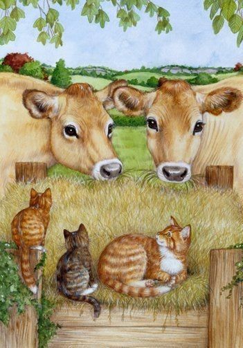 Animaux Vache Taureau - Vaches Paysage