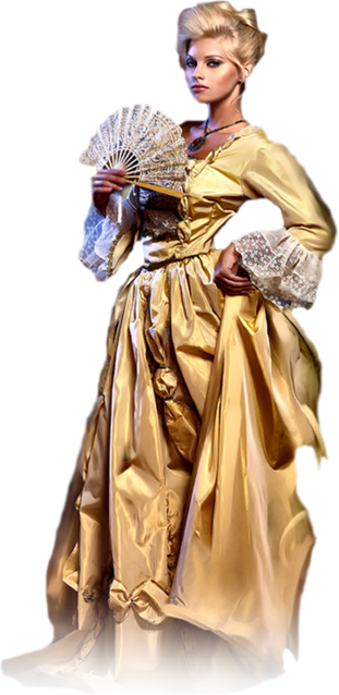 Carnaval - Femme robe couleur or, tube