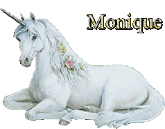 Prénom Monique - Licorne blanche