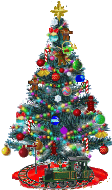 Joyeux Noël - Sapin jouet train