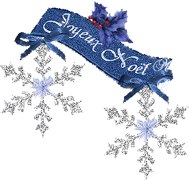Bannière décoration - Flocons de neige Joyeux Noël