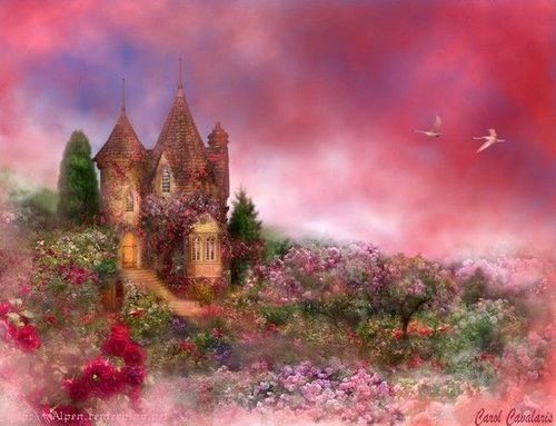 Nature Fleurs - Château rose de fleurs