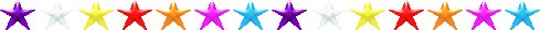 Bannière décoration - Étoiles de couleurs