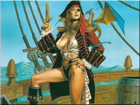 Halloween sexy - Femme Pirate sur navire