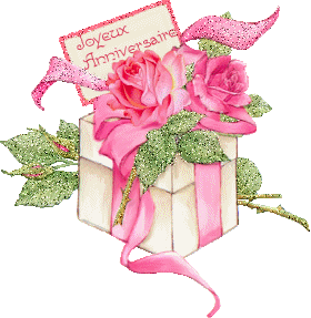 Anniversaire - Rose Cadeau