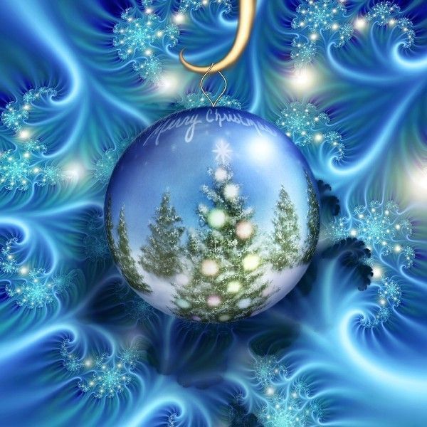 Noël Boules décoration - Boule, art fractal