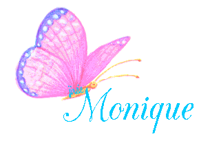 Prénom M - Monique, papillon multicolore